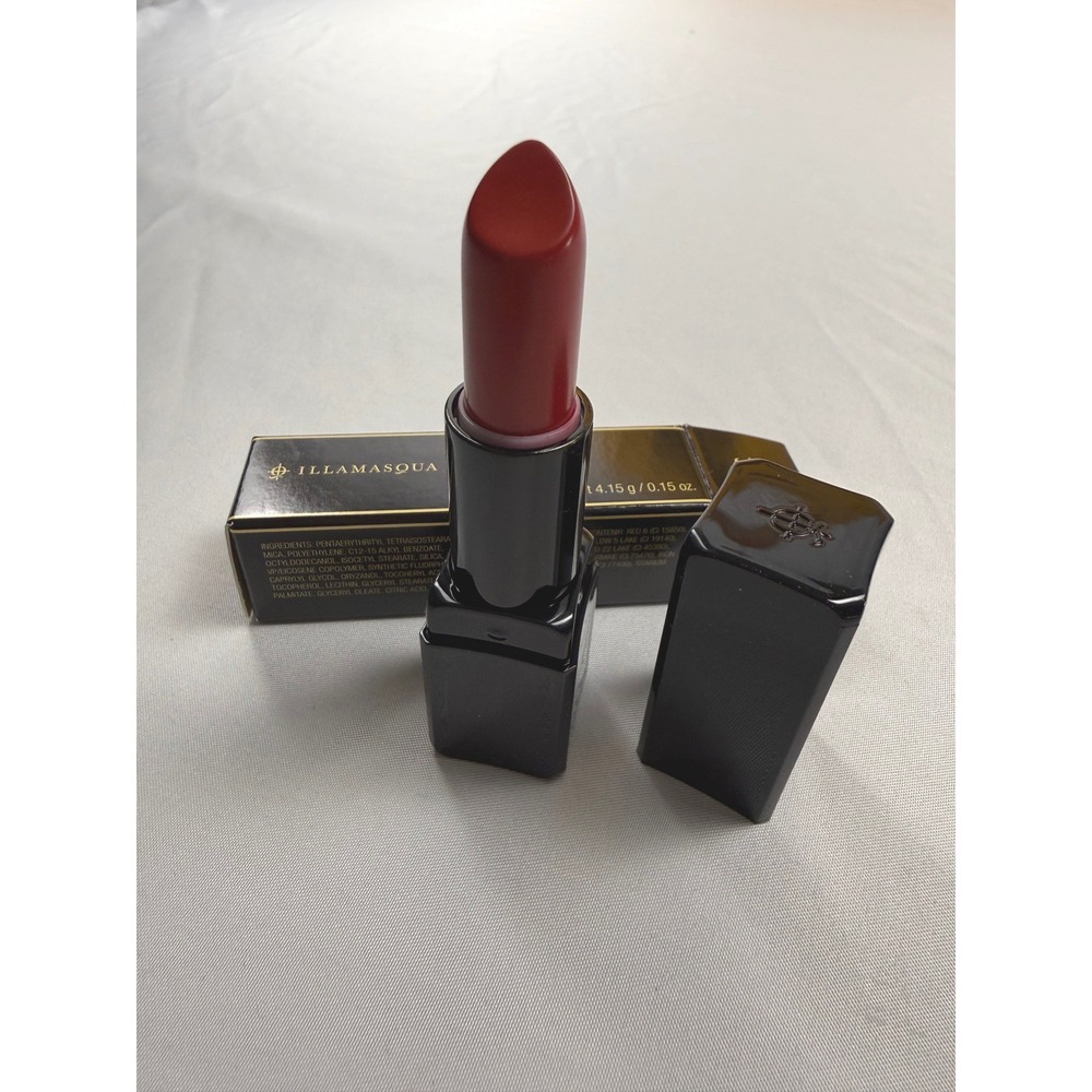 Illamasqua Antimatter Lipstick Midnight Semi-Matte Red 4.15g 0.15oz New in Box